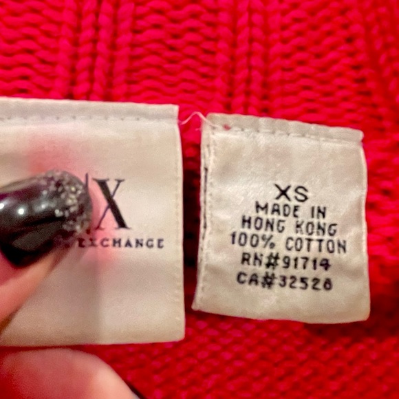A/X Armani Exchange | Vtg 90’ | Embroidered Logo | 100%Cot |?Red | Sz - XS | - Picture 2 of 11